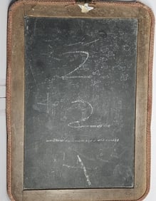 Antique Old Slate School Chalkboard 1900-10