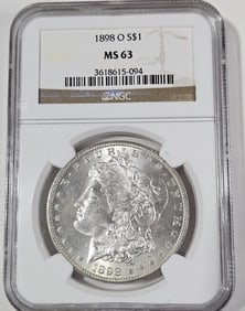 1898 o MS 63 NGC Morgan Silver Dollar