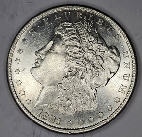1881 S BU Grade Morgan Silver Dollar
