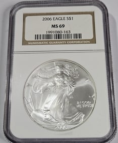 2006 MS 69 NGC US Silver Eagle