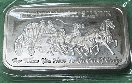 1 oz Stagecoach Design Fractional Silver Bar