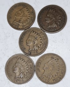 1907-1892-(3) 1902 Indian Head Cents