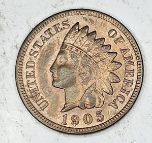 1905 AU Grade Red Indian Head Cent