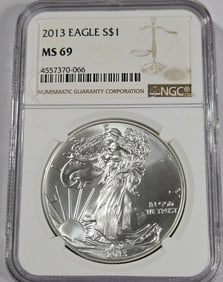 2013 MS 69 NGC US Silver Eagle