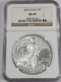 2009 MS 69 NGC US Silver Eagle