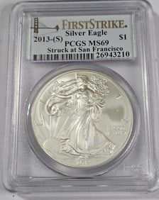 2013 S MS 69 PCGS US Silver Eagle