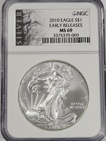 2010 ER- MS 69 NGC US Silver Eagle