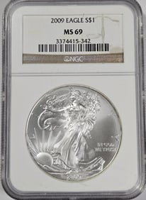 2009 MS 69 NGC US Silver Eagle