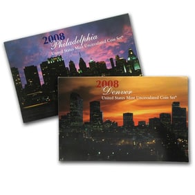 2008 US Mint Set - P & D Sets in OMP - 28 Coins