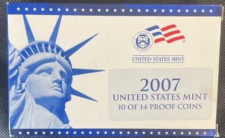2007 - Proof Set - 10 of 14 Proof Coins in OMP