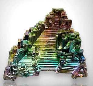 Natural Bismuth Rainbow Cluster