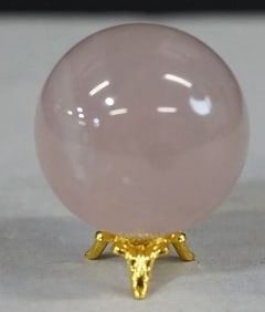Fine Rose Quartz Sphere w/ Stand