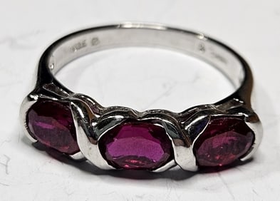 Sterling Silver African Garnet Ring