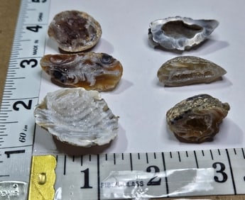 Lot of 6 Oco Brazilian Geodes