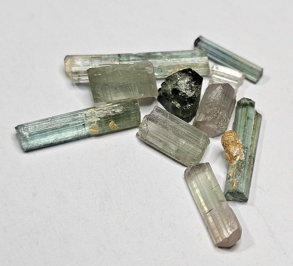 9.60 cw. Gem Grade Tourmaline Crystal Parcel: Item is the exact item in the image- Bidder is responsible for all value and grade determination -