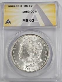 1883 Carson City CC MS 62 ANACS Morgan Dollar
