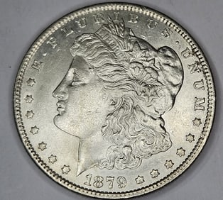 1879 P AU Grade Morgan Silver Dollar