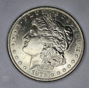 1878 S AU Morgan Silver Dollar