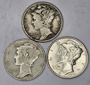 1928s (better) -1941s-1945s Mercury Dime Lot