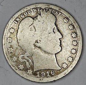 1916 D Barber Quarter