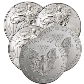 (5) Random Date US Silver Eagles