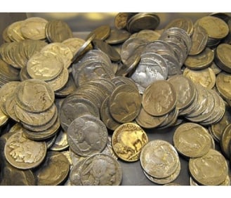 Lot of (100) Random Date Buffalo Nickels