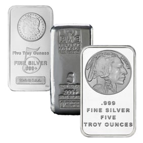 (1) 5 oz. Silver Bar - Random Maker