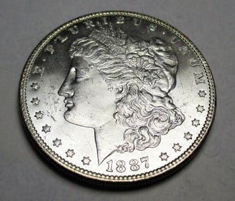 1887 P BU Morgan Silver Dollar