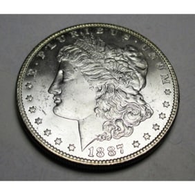 1887 P BU Morgan Silver Dollar
