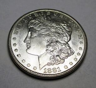 1881 s BU Morgan Silver Dollar