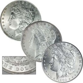 (3) UNC Random Date P Morgans