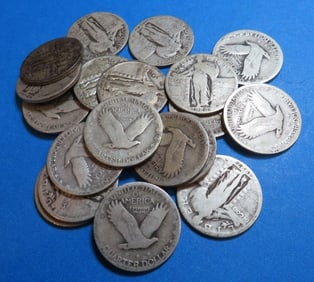 (20) Random Date Standing Liberty Quarters