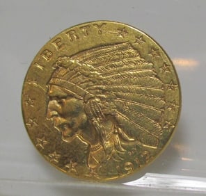 1912 $2.5 Gold Indian XF Grade