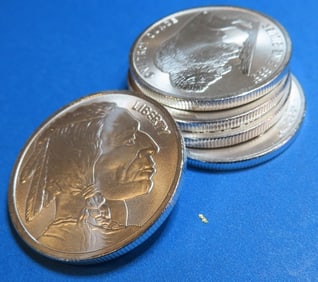 (5) 1 oz Silver Random Design Rounds