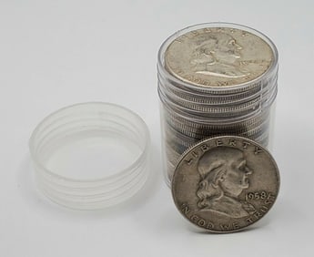 (20) Random Date Franklin Half Dollars in Roll