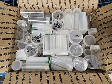 45 Mixed Type Empty Coin Tubes
