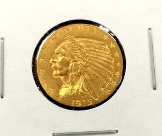1915 $ 2.5 Gold Indian