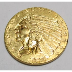 1928 $ 2.5 Gold Indian Quarter Eagle