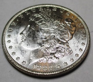 1882 s Crisp BU Morgan Dollar