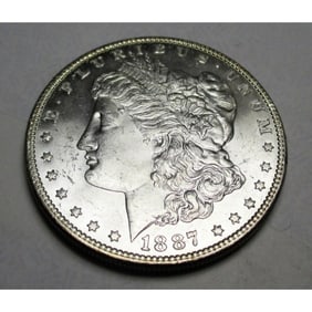 1887 P BU Morgan Silver Dollar