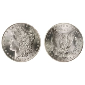 1883 O CH BU Morgan Silver Dollar