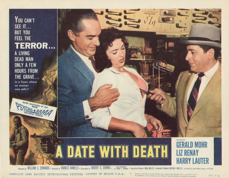 1959 Lobby Card Movie Historical Ephemera