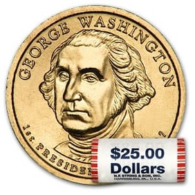 2007 P G. Washington Presidential Dollar Roll  $25