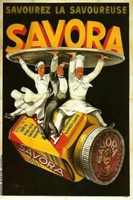 Vintage Art on Canvas Stretched over Wood Print