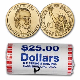 2009 J. Polk Presidential $1 Roll- $25