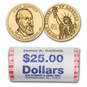2011  -J. Garfield Presidential $25 Roll