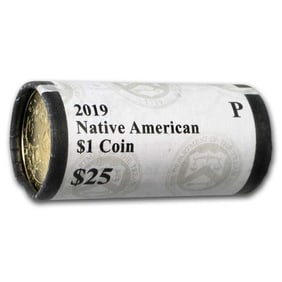 2019 P Native American Presidential $25 Roll