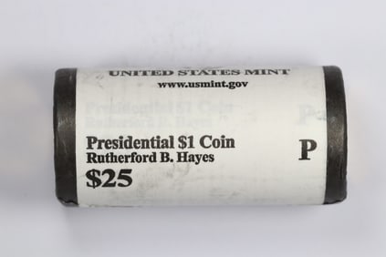 $25 Roll of Presidential Dollars- Ruherford Hayes