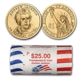 2008 P A. Jackson Presidential $25 Roll