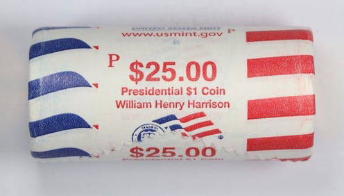 $25 Roll of Presidential Dollars-William Harrison